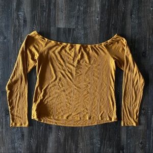 Forever 21+ Mustard Off The Shoulder Blouse
